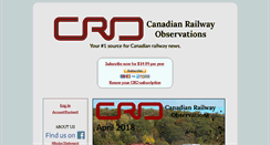 Desktop Screenshot of canadianrailwayobservations.com