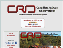 Tablet Screenshot of canadianrailwayobservations.com